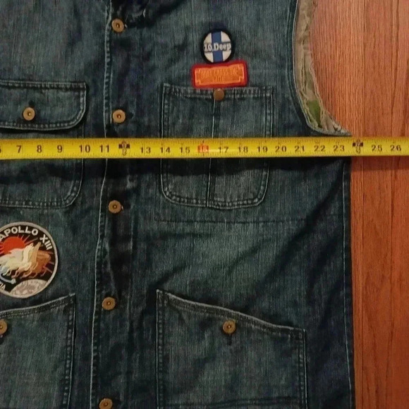 10.Deep Mens Denim Vest Size XL - Picture 7 of 7